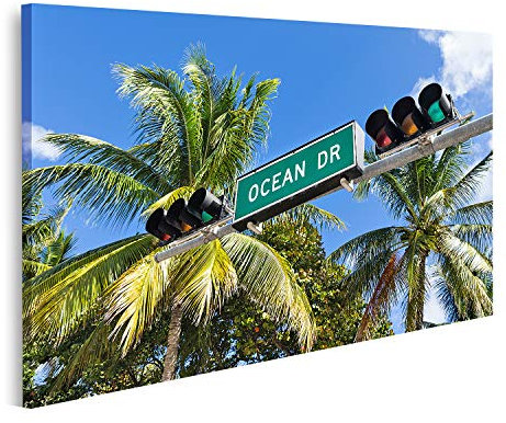 islandburner Prime Bild auf Leinwand Ocean Drive Miami Bilder Wandbilder Poster