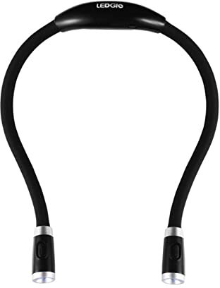 NaLoRa Lámpara de lectura, nueva lámpara LED Flexible for el cuello con manos libres, lámpara de lectura superbrillante, novedad, luz de libro, linterna de punto nocturno, luz de Camping Luces