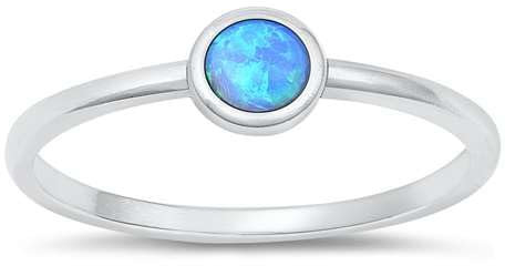 Sterling Silber Blau Opal Ring LTDONRS131397-BO100