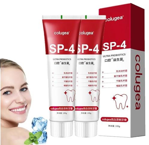 Colugea Zahnpasta, Colugea Sp-4 Zahnpasta, Colugea Sp-4 Ultra Whitening, Intensive Zahnaufhellung Zahnpasta, Sp-4 Probiotic Whitening Zahnpasta, Frischer Atem, 100g (2pc)