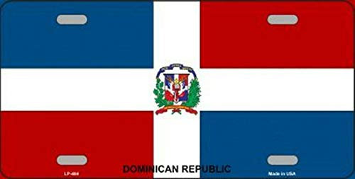 Placa de matrícula con bandera de República Dominicana de 6 x 12 pulgadas