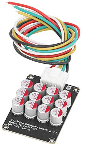 Risegun 3-4S Ecualizador Activo de Batería, Ecualizador Activo de Energía de Batería Lipo de Litio, Universal Placa de Equilibrio de Balanceador de Celda 1.8V-4.5V 5A para LTO LFP LPO NCM