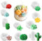 10 Piezas Moldes de Silicona para Velas - Cactus Suculento 3D, Forma de Suculento, Hechas a Mano - Moldes de Resina Epoxi