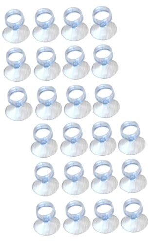 BUGUUYO 40pcs Strong Adhesive Suckers for Aquarium and Smooth Versatile Fixed Suckers for Organizing Cables and Hooks Easy to Install and Remove Made of Transparent