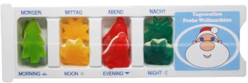 Tablettenbox zum Nikolaus gefüllt mit Fruchtgummi Spaßartikel 25g