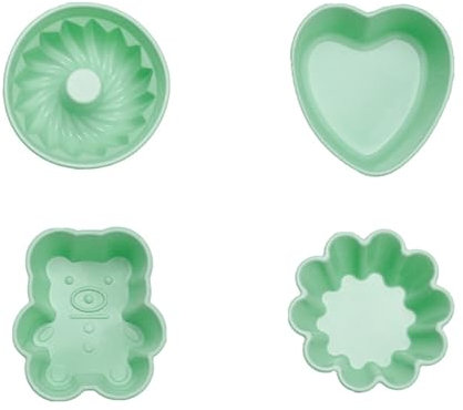Juego de 4 moldes de silicona antiadherentes resistentes al calor para hornear