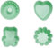 Juego de 4 moldes de silicona antiadherentes resistentes al calor para hornear
