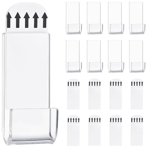 PH PandaHall 36 Stück Schallplatten Wandhalterung Selbstklebendes Vinyl Regal Aus Acryl Transparent Ohne Bohren Ständer Für CD Album Cover Einzelne LP Hörkarten Sammlungsdisplays Home Wanddekoration