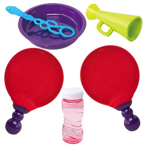 BRIGHTFUFU Bubble Racket Toys Set for Boys and Girls Cartoon Bubble Racket for Birthday Parties and Outdoor Fun