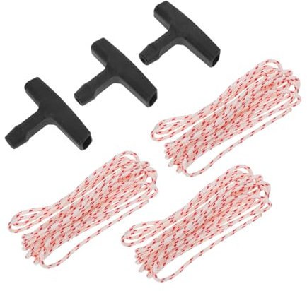 Toddmomy 3sets Drawstring Handle for Lawn Mower Lawnmower Pull Cord Starter Rope Guide Attic Pull down Cord Rope Handle