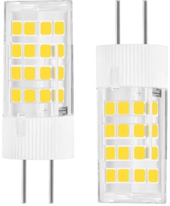 LuxiVerde G5.3 LED-Glühbirne 4W, entspricht einer 40-W-Halogenlampe, 12V AC/DC LED-Reflektor GY5.3-Strahler, 360° Abstrahlwinkel, 400 Lm, flimmerfrei, nicht dimmbar(Warm 3000k, 2er-Pack)