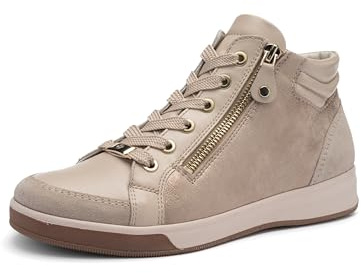ARA Damen Sneaker Courtyard Taiga Taiga, schwarz | Schnürschuhe, Blau, Reißverschluss, seitlicher Reißverschluss, Komfort, Damen, Schuhe