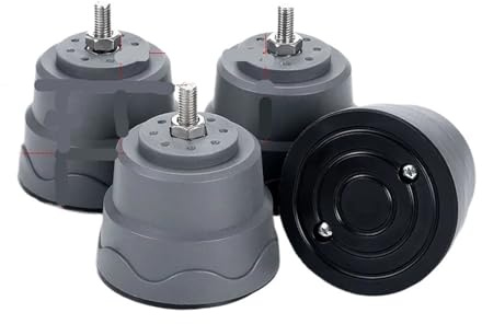 Waschmaschinensockel, Elefantenfuß, hoher Tisch, stoßfestes Pad, Kunststoffständer for die Badezimmerorganisation(Dark gray [4 pack] 7-9cm high)