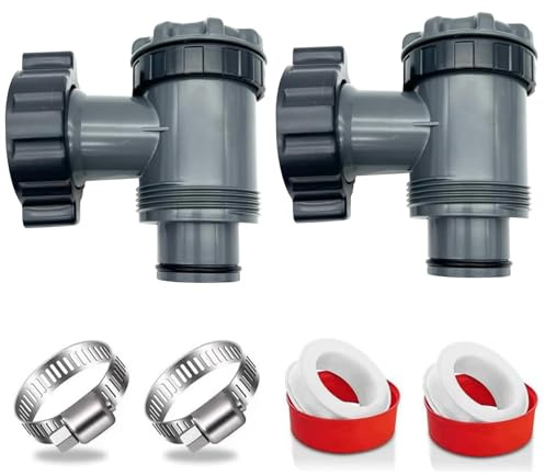 Inlet/Outlet Valve for Coleman, Intex, Bestway, Above Ground Pool Filter Pump, Adapters 38mm Pool Hose, Pool Hose Fitting, Pool Pump Connector