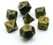 Bescon Alte Messing Solide Metall Polygonal Würfel Spielwürfel Würfeln für DND Dungeons und Dragons, Ancient Brass Metallic RPG - Rollenspiel Polyedrische Dice 7pcs Set d4 d6 d8 d10 d12 d20 d%