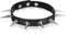 JewelryWe Schmuck Damen Leder Halsband Choker Gotik Punk Spike Nieten Spitze Sklave Kragen Halsketten PU Leder Kette Schwarz