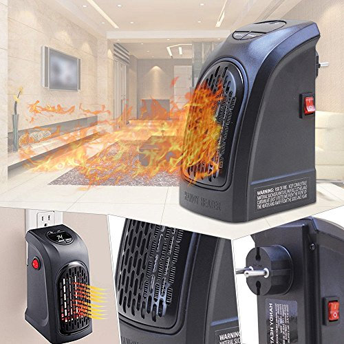 Super PDR 350W Chauffage Soufflant, Radiateur et Ventilateur, Réchauffeur d'espace Personnel Chauffage électrique Céramique Portable Chauffage Mini Ventilateur de Chauffage-Noir