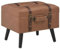 vidaXL Hocker mit Stauraum Sitzhocker Fußhocker Polsterhocker Sitzbank Sitzpouf Pouf Sitzpuff Fußbank Ottomane Sitztruhe 40cm Braun Kunstleder