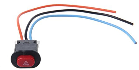 Xuniu Motorcycle Hazard Light Switch Doppio avviso Flasher Segnale di Emergenza w / 3 Wires Lock