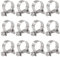 Glarks 12Pack 15-17mm Stainless Steel Mini Fuel Injection Hose Clamps Adjustable Pipe Hose Clip Tube Clamps Set (19/32''-11/16'' Dia)