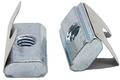 20x M5 Nutenstein 11,0 x4,1 mm für Nut 8K, mit Federblech, Stahl