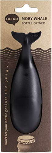 Qualy Flaschenöffner, Kunststoff, Schwarz, ca. 13 x 4 x 3,5 cm