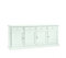 Mar.c.a. Design, Aparador Blanco, Aparador Cocina de Madera con Cajones, Estantes y Puertas - Mueble Recibidor y Mueble TV 205x42x86H para Varios Usos - Mueble Salon y Mueble Cocina - Made in Italy