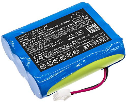 TCTK Akku 3400mAh Kompatibel mit [Peaktech] P 9020, P9020A, P9021 Ersetzt 301-62-412