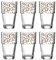Leonardo Solo Kaffee-Gläser 6er Set, Glas-Becher mit Latte Macchiato Aufdruck, spülmaschinengeeignete Cappucino-Gläser, Punkte Motiv, 410 ml, 043469