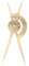 Calibrador de cejas, regla de material acero inoxidable reutilizable extraíble flexible para cejas, posicionamiento de para herramientas, Oro