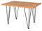 Riess Ambiente Massivholz Esstisch Mammut 120cm Wild-Akazie Küchentisch Schreibtisch Baumkante Hairpin Legs