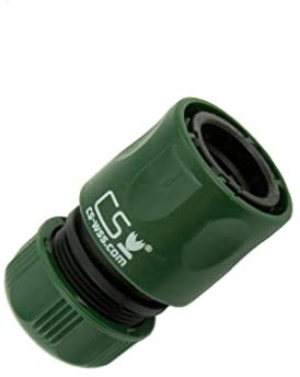 CS Schnellverbinder 1/2 Zoll für die Gartenbewässerung mit CS Perlschlauch/Gartenschlauch/Schwitzschlauch/Bewässerungsschlauch (Schnellschlauchstück, Dunkelgrün/Schwarz)