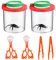 Gobesty 2 Stück Becherlupe Set, becherlupen lupenglas für Kinder, becherlupen Mit Plastik Pinzette Lupendose Lupenbecher, Vergrößerung Insektenbox für Insekten Kinder forschen Wissenschaft/Biologie