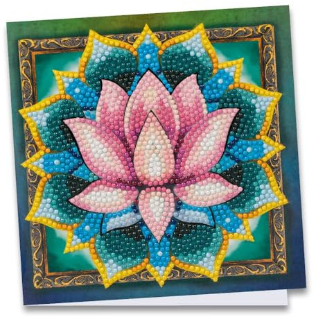 Ideen mit Herz Diamond-Painting-Grußkarte | 16 cm x 16 cm | 370 g/m² | Inkl. Umschlag & Werkzeug (Mandala 1)