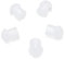 HYSHIKRA Almohadillas de Goma Suave de Repuesto para Auriculares compatibles con Motorola Baofeng Kenwood Yaesu Walkie Talkie, Covert Acoustic Air Tube Earpiece (5 Piezas, Blanco)