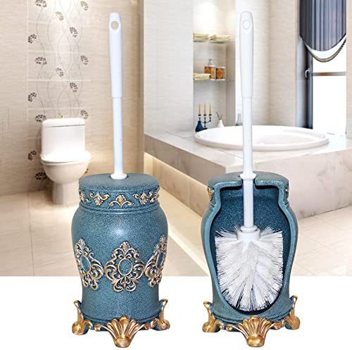 Toilet Brush Set Bathroom Brush Toilet Brush Soft Base Toilet Brush Dark Blue