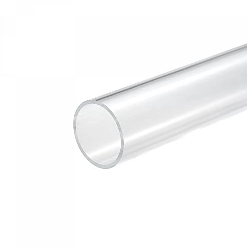 sourcing map Tube rond en acrylique rigide transparent 44 mm ID 50 mm OD 25,4 cm pour lampes et lanternes, système de refroidissement par eau