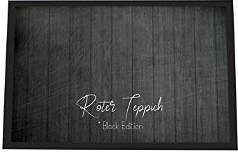 DRUC KLAUS Fußmatte mit lustigem Spruch, Roter Teppich – Black Edition (350 x 500 x 2 mm)