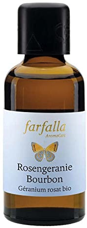 FARFALLA Ätherisches Öl, Rosengeranie, Bourbon, bio, 50ml (2er Pack)