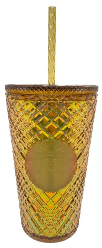 STARBUCKS Vaso grande con joyas 2022 de 16 onzas (dorado)