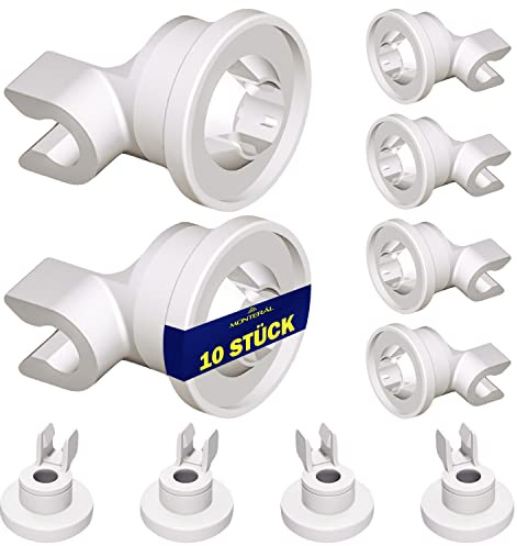 10 Stk Rollen für Spülmaschinenkorb Ø 23,20 mm 424717 für Bosch | für Siemens für AEG für Bauknecht für Whirlpool für Vielen Geschirrspüler Modellen - Garantie 10 Jahre - Monteral