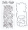 DzIxY Blumen Englische Wörter, transparente Stempel und Metall-Stanzformen, Sets für Kartenherstellung, Scrapbooking, Papierbedarf, Dichtungen, Aufbewahrungstaschen