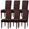 LANSHENG Stuhlhussen 6er Set, Universal Stretch stuhlbezug Stuhlüberzug Esszimmerstühle Bezug, Elastische Moderne Abnehmbar Waschbar Stuhlhussen für Esszimmerstühle, Küche, Hochzeit, Bankett, Braun