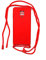 Funda con Cuerda para móvil Xiaomi Redmi Note 9 Pro / Redmi Note 9s Carcasa Silicona Suave Con Cordón – Función para Colgar del Cuello con Correa Ajustable (Xiaomi Redmi Note 9 Pro, Rojo)