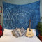 FURNISHFUL FINESSE Wandteppich für Schlafzimmer – 213 x 228 cm, Mandala-Elefant-Wandbehang, blaue indische Baumwolle, Strandüberwurf, Boho-Bohemian-Hippie-Decke für Zuhause, Wohnzimmer, Dekoration