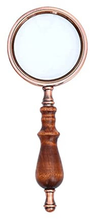 ILmira 10X 75mm Handlupe Holzgriff Vintage Lupe Tragbare Retro Griff Lupe Augenlupe Glas Mit Geschenkbox Auspicious Clouds