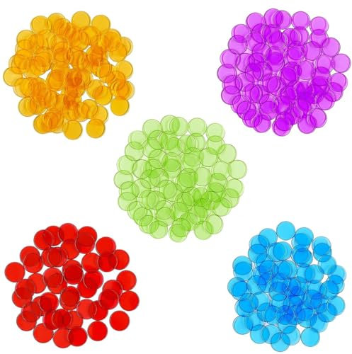 JRYXDS 150 Stücke Farbe Kunststoff Zählchips Poker Chips Spielchips Zum Lernen Mathematischer Berechnungen Und Zähl