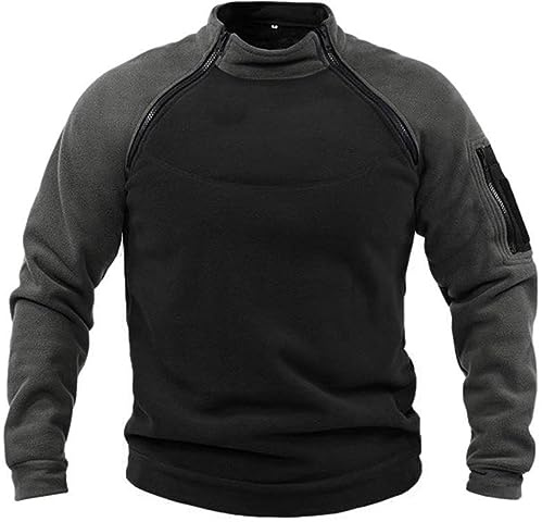 Pull polaire pour homme - Veste polaire militaire - Veste chaude de combat tactique - Veste polaire - Veste d'hiver - Pull de sport - Pull coupe-vent