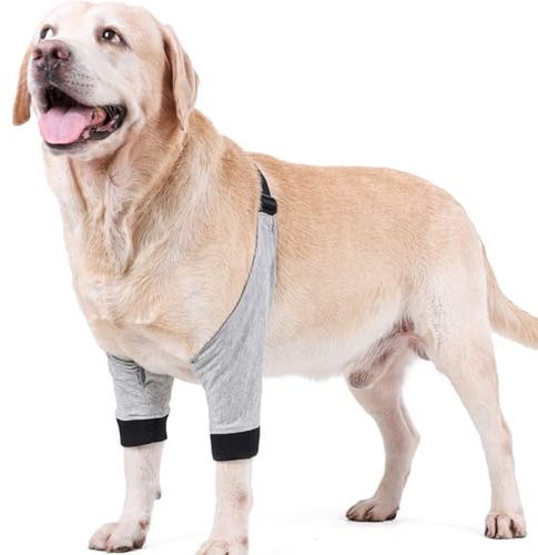 DONGKER Ellenbogenschutz für Hunde, Hund Recovery Sleeve für Vorderbeine, Ellenbogenbandage Ellbogenschoner für Kleine, Mittelgroße und Große Hunde
