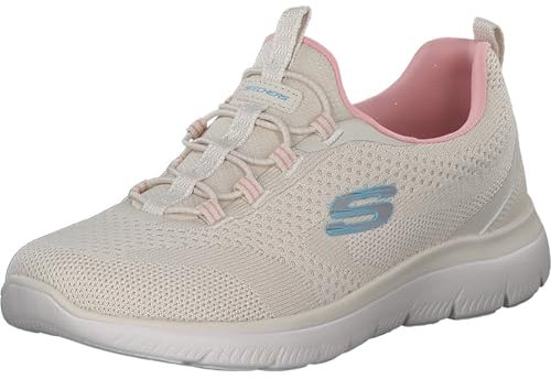 Skechers Damen Summits New Nature, Natural Knit/Pink & Aqua Trim, 41 EU